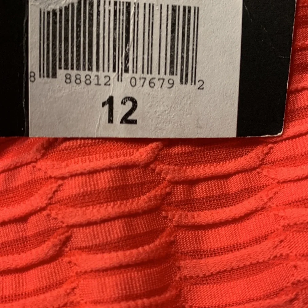 NWT Nanette Lepore Vibrant Coral 3/4 Sleeve Boat Neck Sheath Dress - Picture 11 of 11